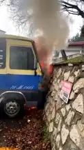 Karabük Yenişehir'de Minibüs Yanıyor!