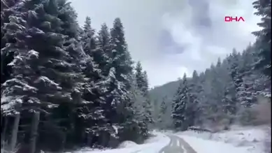 Kar Yağışı Karabük'ün Yükseklerini Beyaza Bürüdü
