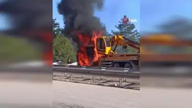 Seyir Halindeki Vinçte Yangın!
